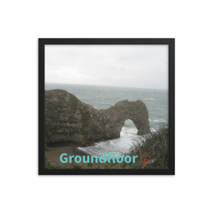Coastal Escape Framed photo paper poster with Groundfloor with House Logo
