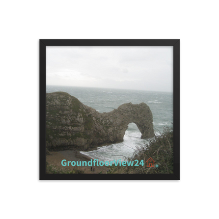 Coastal Escape Framed photo paper poster with groundfloorview24 with House Logo