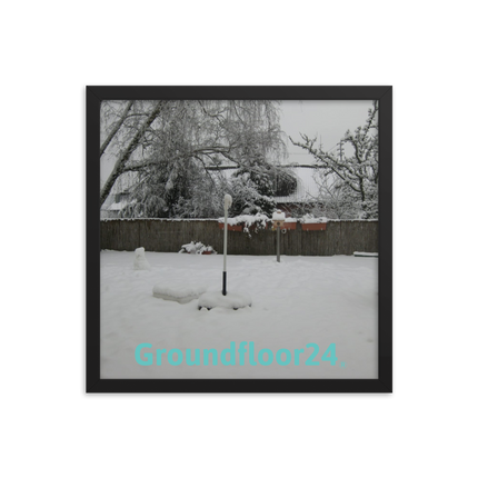 Winter Wonderland Framed photo paper poster with Groundfloor24 without House Logo