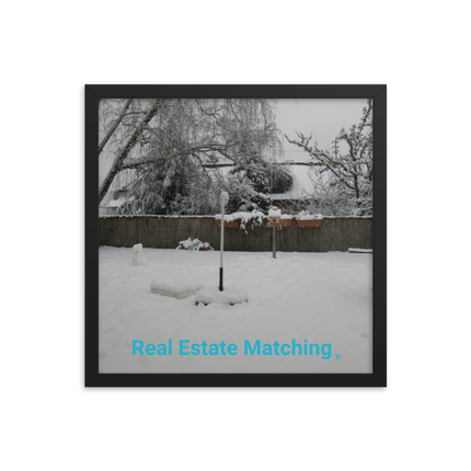 Winter Wonderland Framed photo paper poster with realestatematching without key Logo
