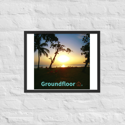Beautiful Sea View Framed photo paper poster with Groundfloor with House Logo