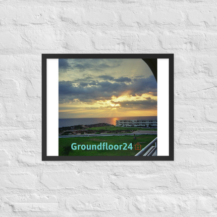 Natural View Framed photo paper poster with Groundfloor24 with House Logo