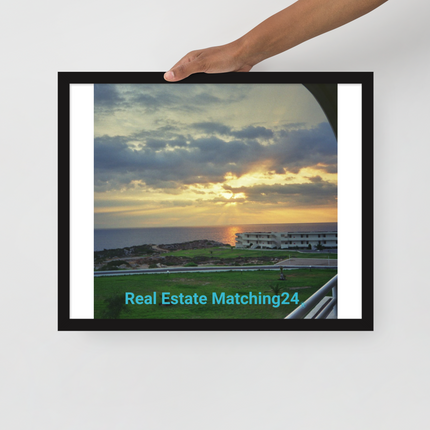 Natural View Framed photo paper poster with realestatematching24 without key Logo