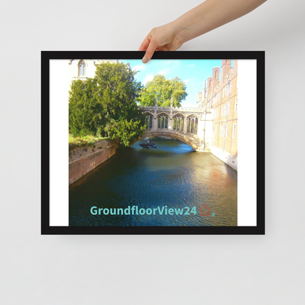Beautiful Canel Framed photo paper poster with groundfloorview24 with House Logo