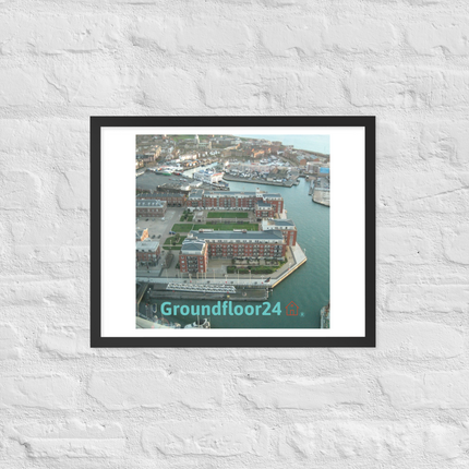 Nice City Framed photo paper poster with Groundfloor24 with House Logo