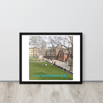 Beautiful Park Framed photo paper poster with realestatematching with key Logo