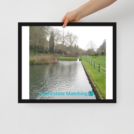 Lakeside Beauty Framed photo paper poster with realestatematching with key Logo