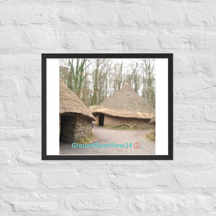 Village Charm Framed photo paper poster with groundfloorview24 with House Logo