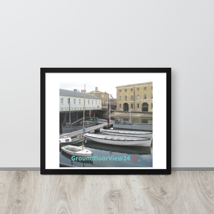 Boat on Water Framed photo paper poster with groundfloorview24 with House Logo