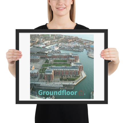 Nice City Framed photo paper poster with Groundfloor with House Logo