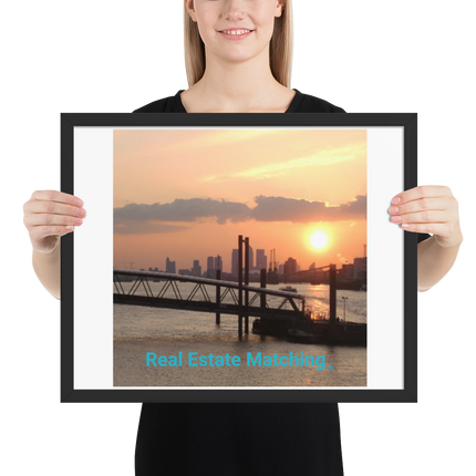 Evening Glow Framed photo paper poster with realestatematching without key Logo