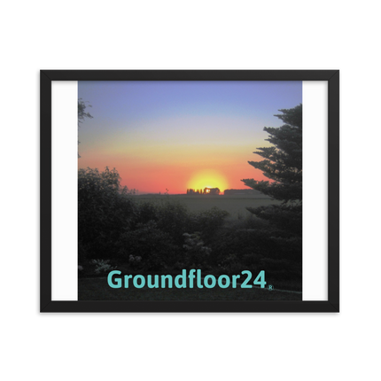 Beautiful Sunset Sinari Framed photo paper poster with Groundfloor24 without House Logo
