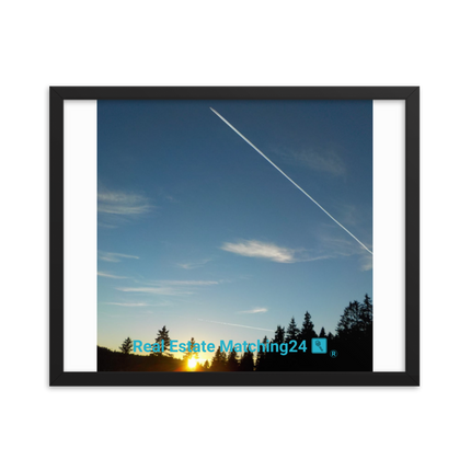 Attractive Sinari Framed photo paper poster with realestatematching24 with key Logo