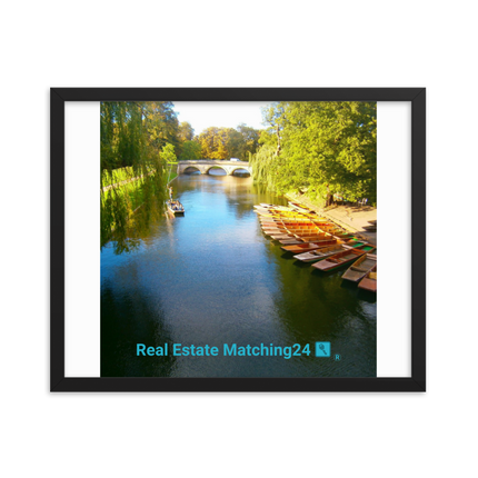 Beautiful Nature Framed photo paper poster with realestatematching24 with key Logo