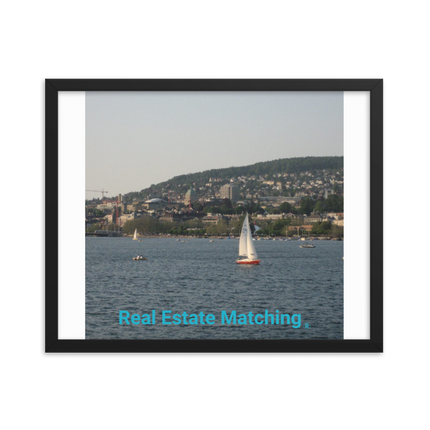 Beautiful River & Hills Sinari Framed photo paper poster with realestatematching without key Logo