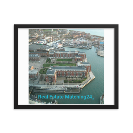 Nice City Framed photo paper poster with realestatematching24 without key Logo