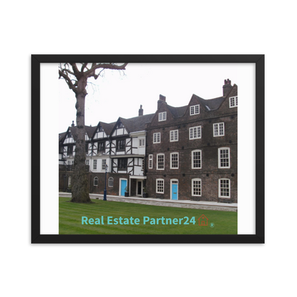 Beautiful Palace Framed photo paper poster with realestatepartner24 with house Logo