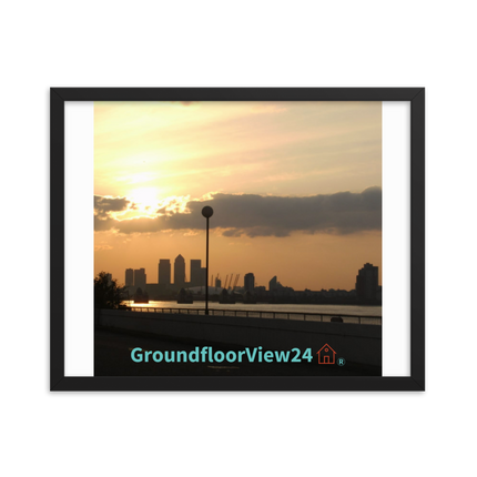 Majestic Sunset Framed photo paper poster with groundfloorview24 with House Logo