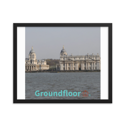 Riverside Beauty Framed photo paper poster with Groundfloor with House Logo