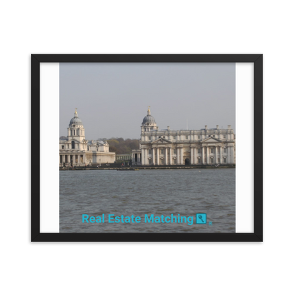 Riverside Beauty Framed photo paper poster with realestatematching with key Logo