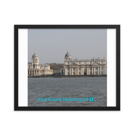 Riverside Beauty Framed photo paper poster with realestatematching24 with key Logo