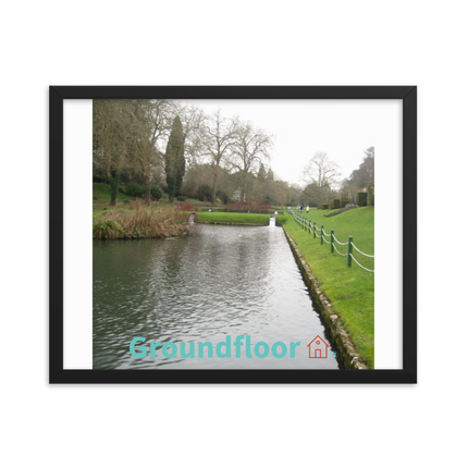 Lakeside Beauty Framed photo paper poster with Groundfloor with House Logo