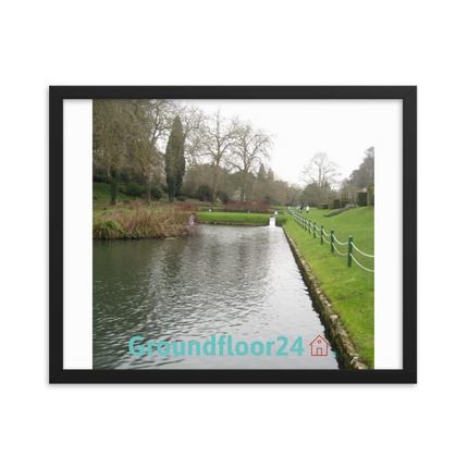 Lakeside Beauty Framed photo paper poster with Groundfloor24 with House Logo