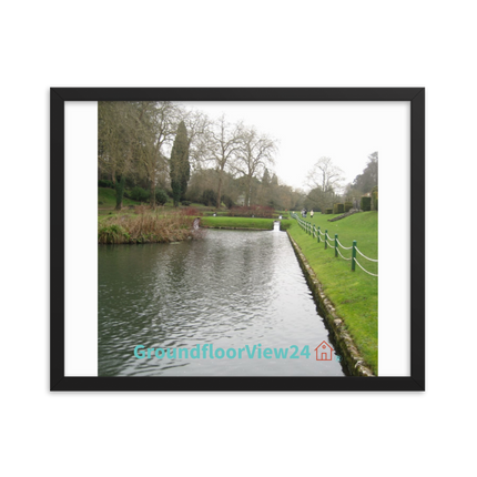Lakeside Beauty Framed photo paper poster with groundfloorview24 with House Logo