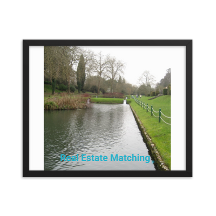 Lakeside Beauty Framed photo paper poster with realestatematching without key Logo