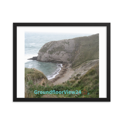 Sea & Hills Framed photo paper poster with groundfloorview24 with House Logo