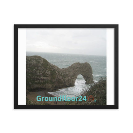 Coastal Escape Framed photo paper poster with Groundfloor24 with House Logo
