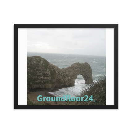 Coastal Escape Framed photo paper poster with Groundfloor24 without House Logo