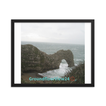 Coastal Escape Framed photo paper poster with groundfloorview24 with House Logo