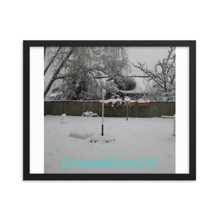 Winter Wonderland Framed photo paper poster with Groundfloor24 without House Logo