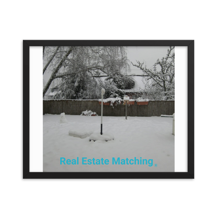Winter Wonderland Framed photo paper poster with realestatematching without key Logo