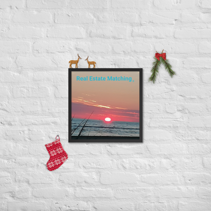 Beutiful Framed photo paper poster with Real Estate Matching Logo