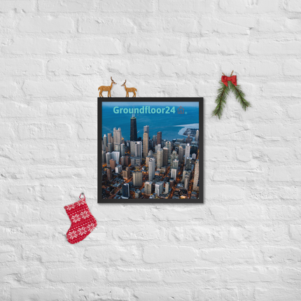 Beutiful Sinari Framed photo paper poster with Groundfloor24 Logo