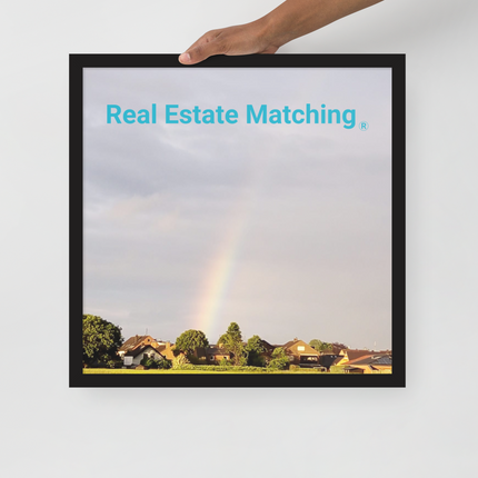 The Rainbow Sinari Framed photo paper poster with Real Estate Matching Logo