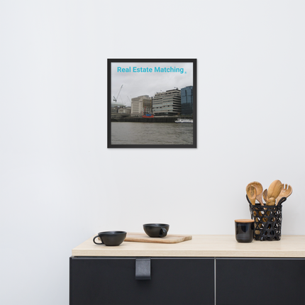 Beautiful Place Framed photo paper poster with Real Estate Matching Logo