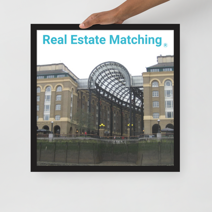 Hay's Galleria Framed photo paper poster with Real Estate Matching Logo