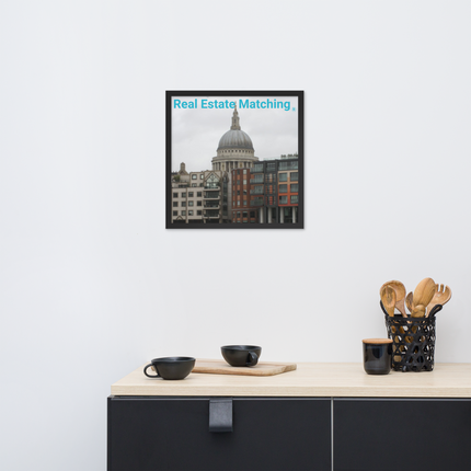 St. Paul's Cathedral Framed photo paper poster with Real Estate Matching Logo