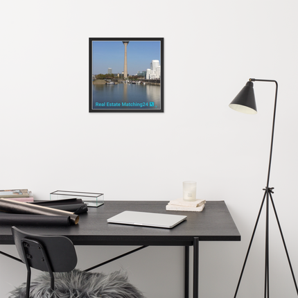 Lovely Sinari Framed photo paper poster with Real Estate Matching24 Logo