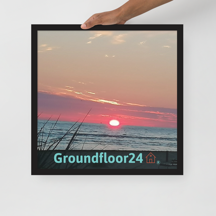 Beutiful Framed photo paper poster with Groundfloor24 Logo