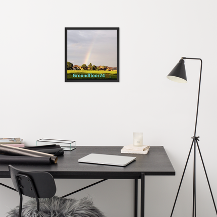 The Rainbow Sinari Framed photo paper poster with Groundfloor24 Logo