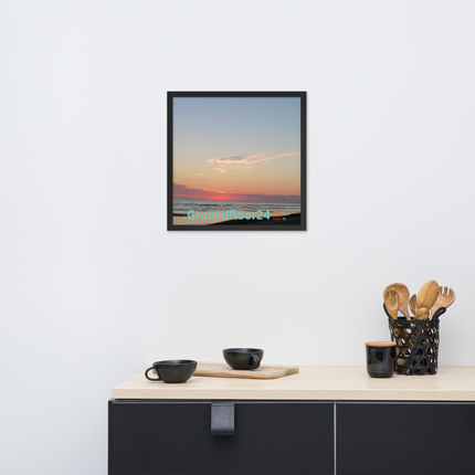 Sunset Sinari Framed photo paper poster with Groundfloor24 Logo