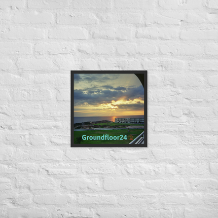 Natural View Framed photo paper poster with Groundfloor24 with House Logo