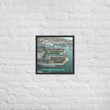 Nice City Framed photo paper poster with groundfloorview24 with House Logo