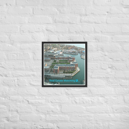 Nice City Framed photo paper poster with realestatematching with key Logo