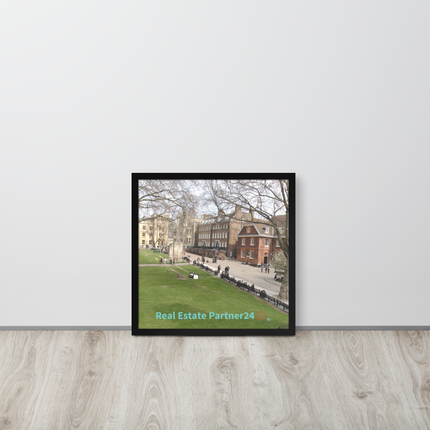 Beautiful Park Framed photo paper poster with realestatepartner24 with house Logo