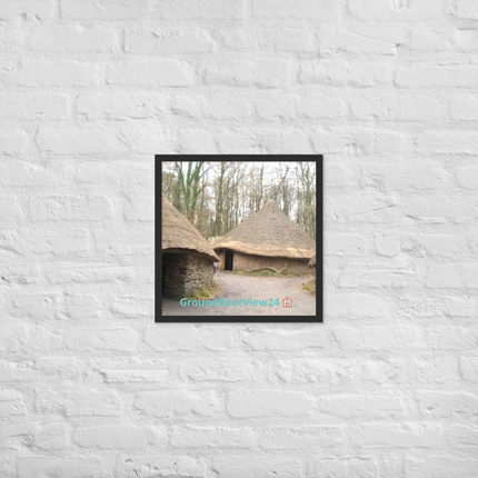 Village Charm Framed photo paper poster with groundfloorview24 with House Logo